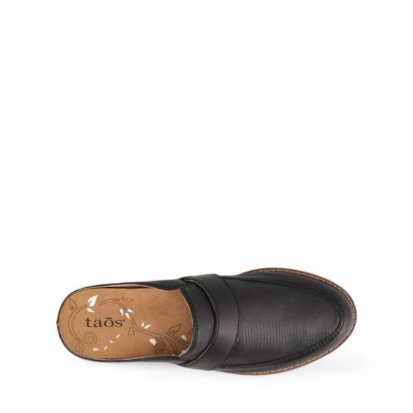 NEW TAOS women's royal slip on loafer - medium width in black snake emboss - Picture 4 of 5